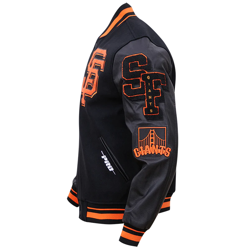 San Francisco Giants Mash Up Logo Varsity Jacket NYC Jackets