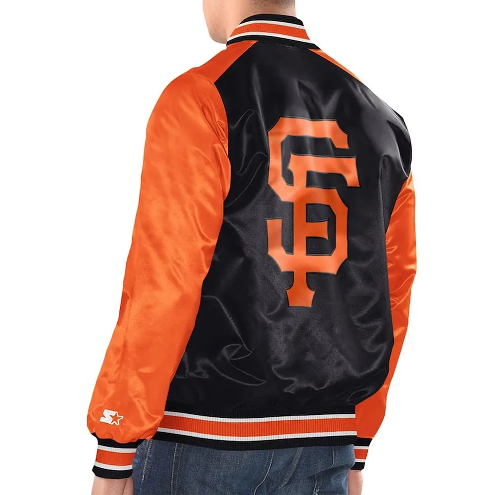 San Francisco Giants Renegade Varsity Satin Jacket NYC Jackets