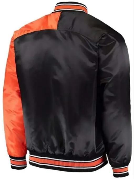 San Francisco Giants Stadium Black And Orange Varsity Jacket NYC Jackets