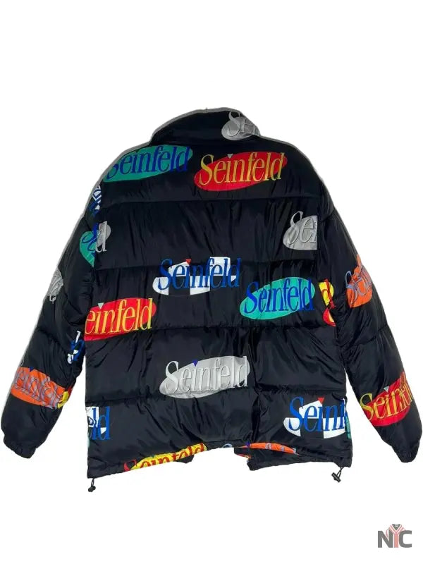 Seinfeld Multi Logo Puffer Jacket NYC Jackets