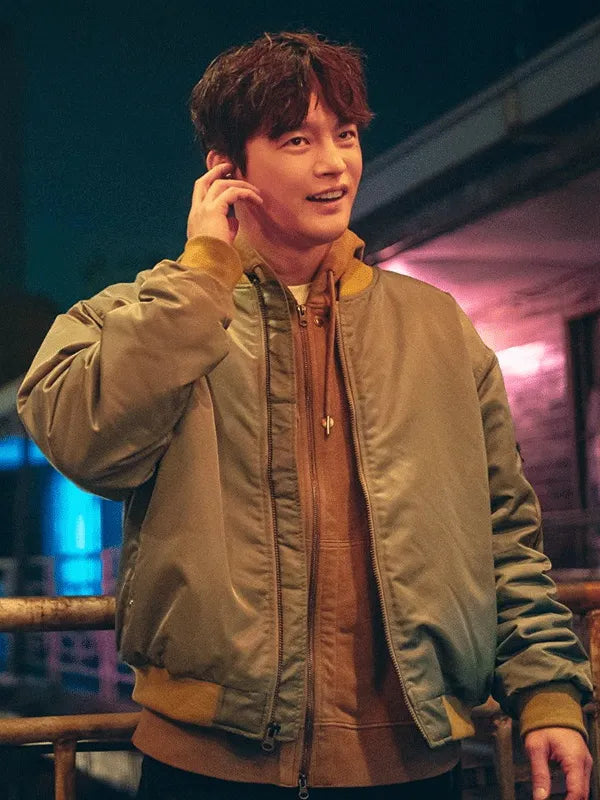 Seo In-guk Twelve Green Bomber Jacket NYC Jackets
