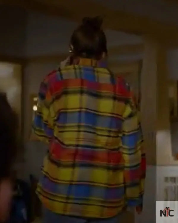 Shrinking Christa Miller Plaid Color Shirt NYC Jackets