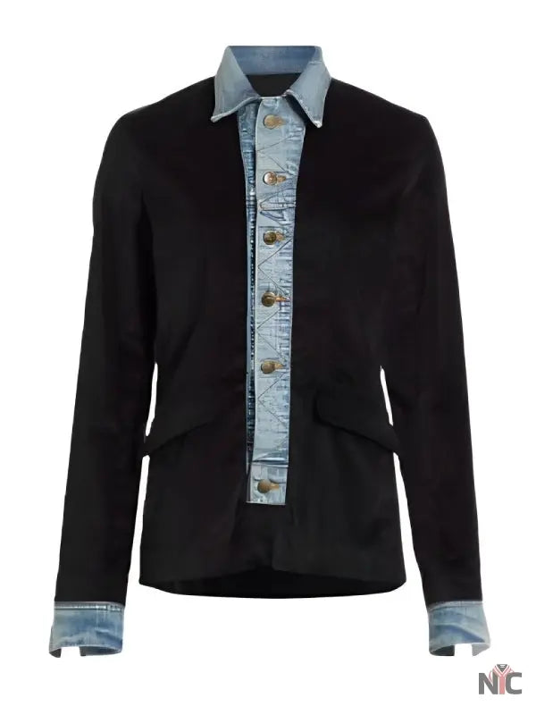 Shrinking S02 Christa Miller Denim Trim Blazer NYC Jackets