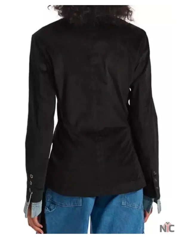 Shrinking S02 Christa Miller Denim Trim Blazer NYC Jackets