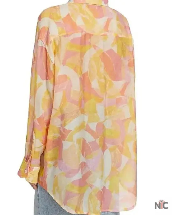Sirens S01 Milly Alcock Orange Printed Shirt NYC Jackets