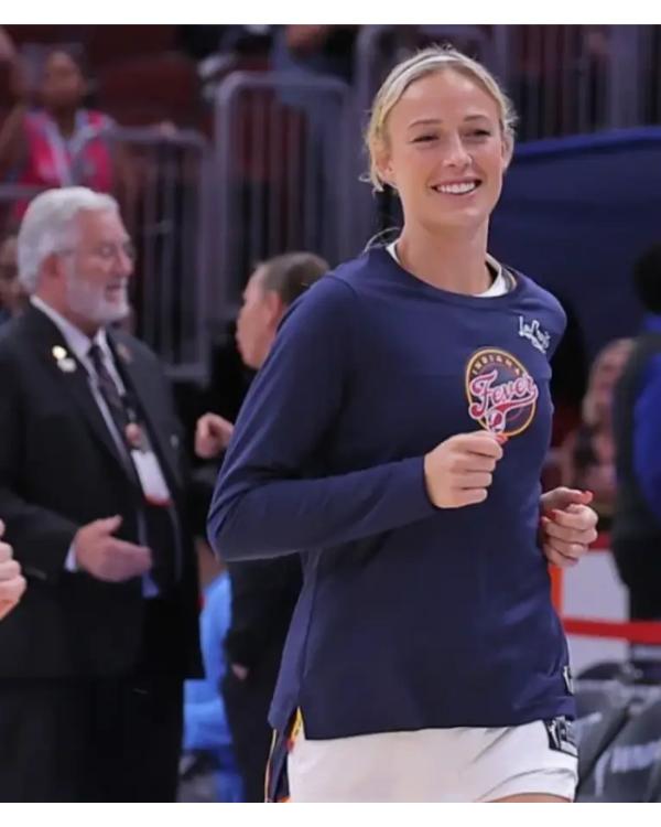 Sophie Cunningham Indiana Fever Navy Core Long Sleeve T-Shirt NYC Jackets