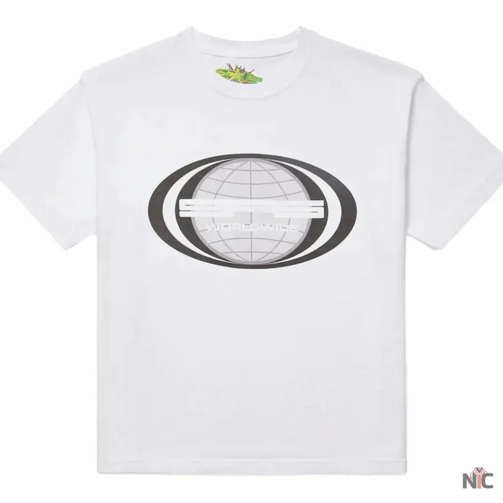 Sp5der Jumbo Globe White Tee NYC Jackets