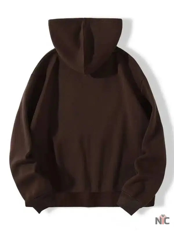 Sp5der Zipper Web & Heart Print Hoodie Brown NYC Jackets