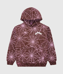Sp5der All Over Print Hoodie ‘Brown’ White Logo
