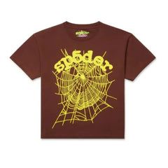 Sp5der OG Web Brown Tee
