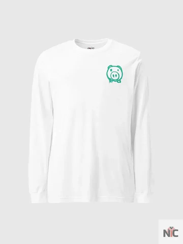 Squid Game Attention Long Sleeve White T-Shirt NYC Jackets