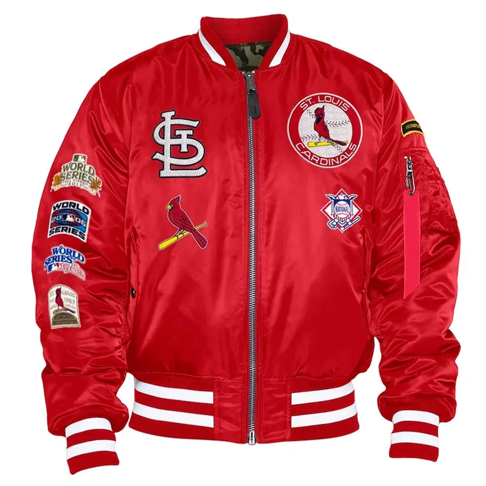 St. Louis Cardinals Bomber MA-1 Jacket NYC Jackets