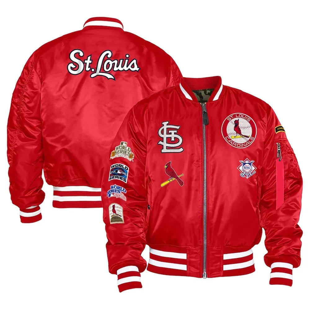 St. Louis Cardinals Bomber MA-1 Jacket NYC Jackets