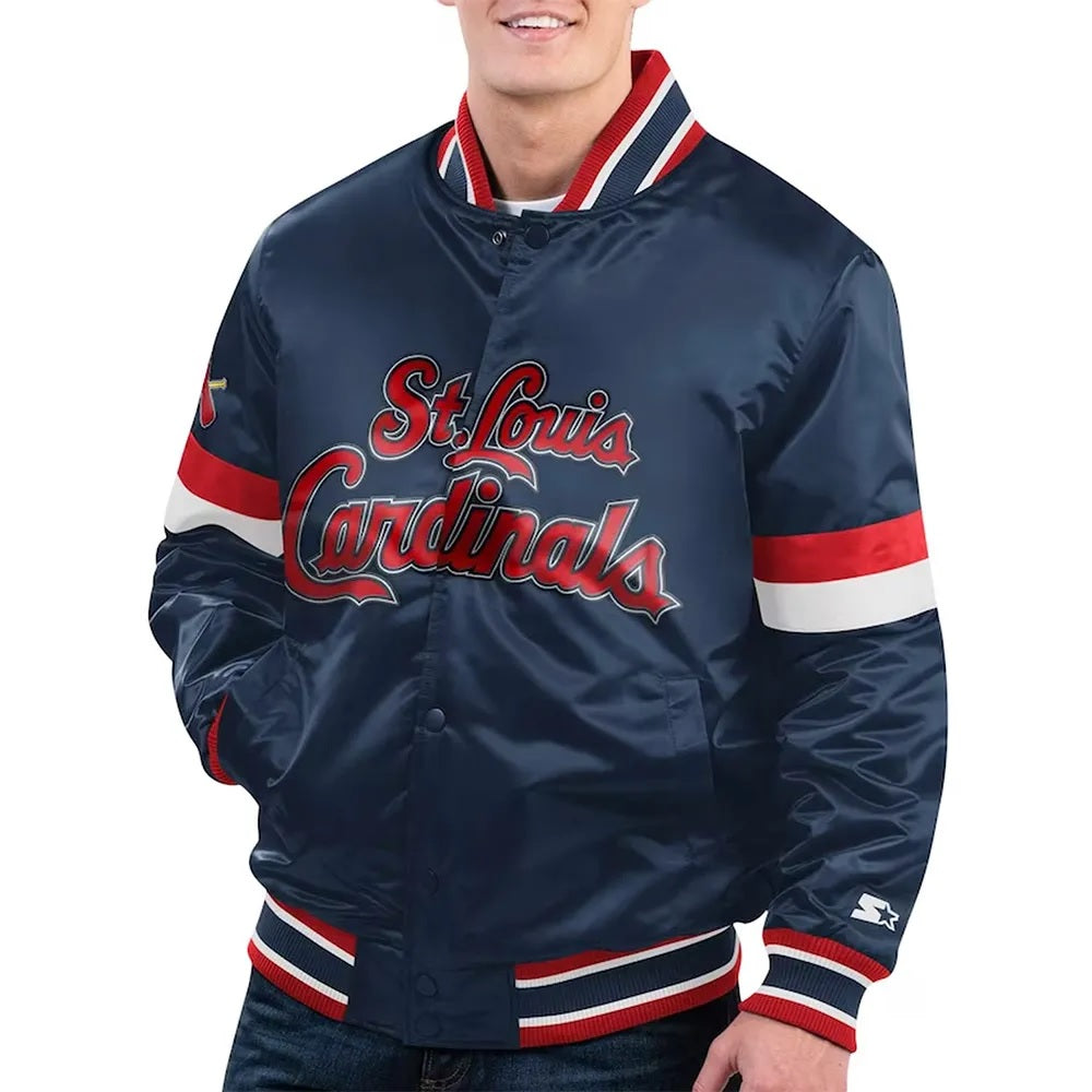 St. Louis Cardinals Home Game Satin Jacket NYC Jackets
