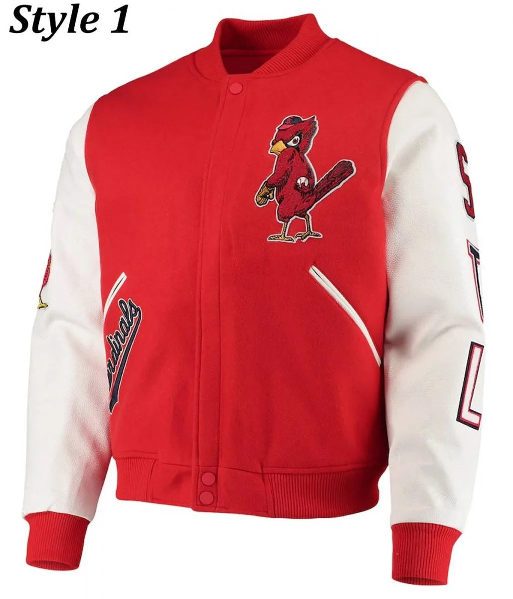 St. Louis Cardinals Letterman Two Tone Jacket NYC Jackets