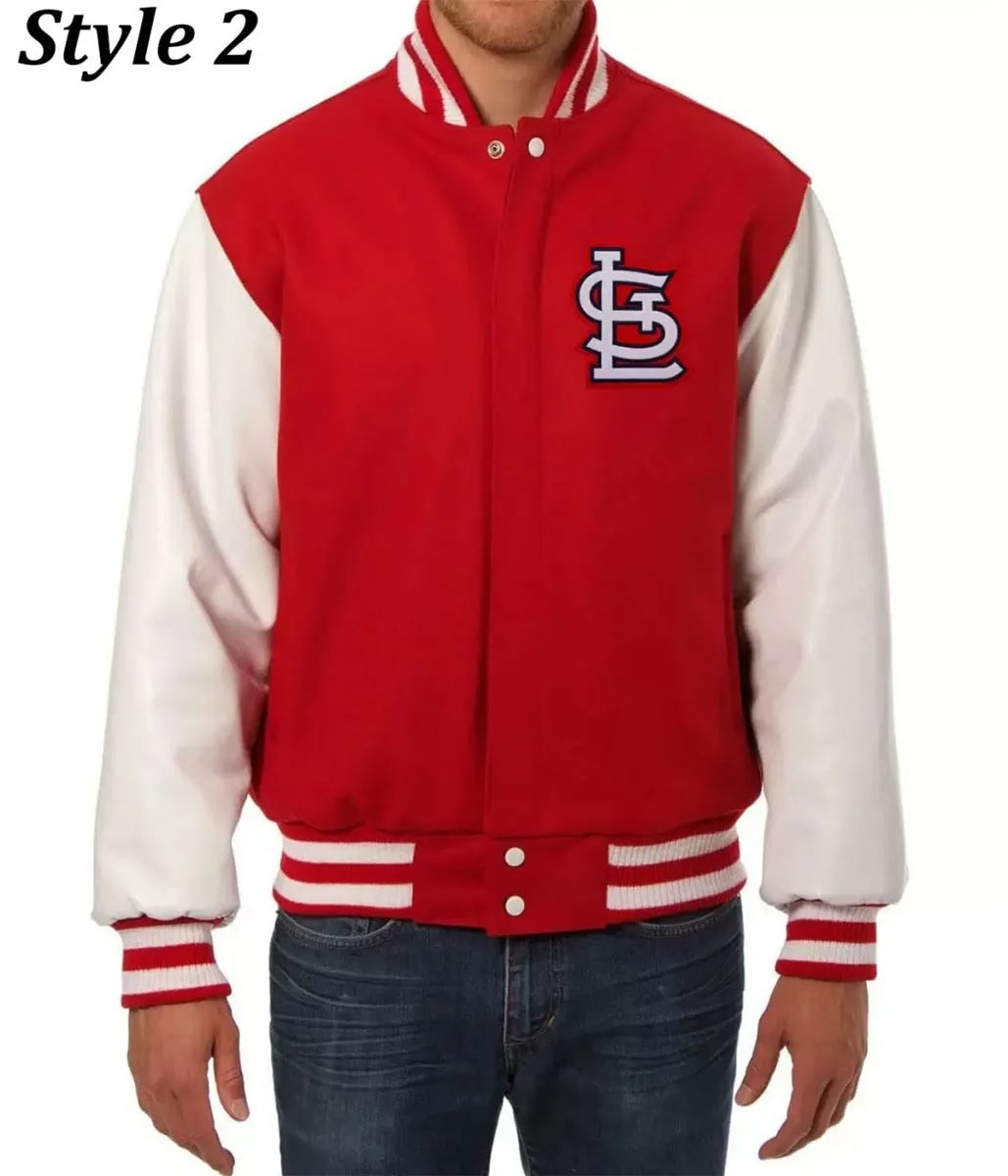 St. Louis Cardinals Letterman Two Tone Jacket NYC Jackets