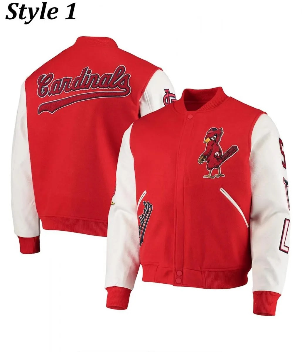 St. Louis Cardinals Letterman Two Tone Jacket NYC Jackets