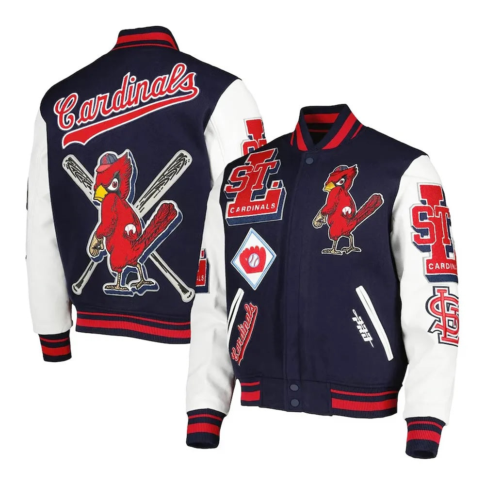 St Louis Cardinals Mash Up Varsity Jacket NYC Jackets