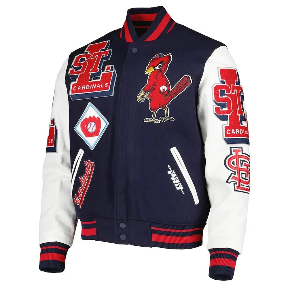 St Louis Cardinals Mash Up Varsity Jacket NYC Jackets