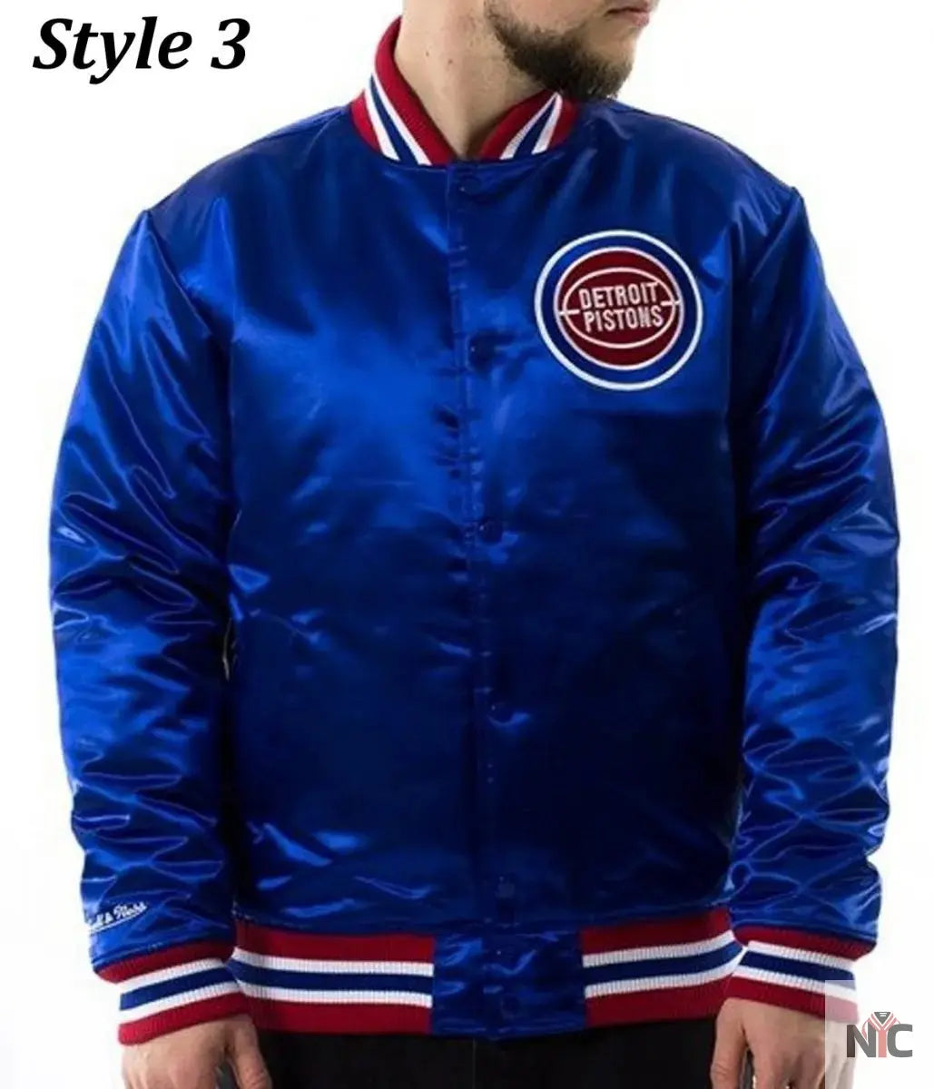 Starter 90’s NBA Detroit Pistons Blue Jacket. NYC Jackets