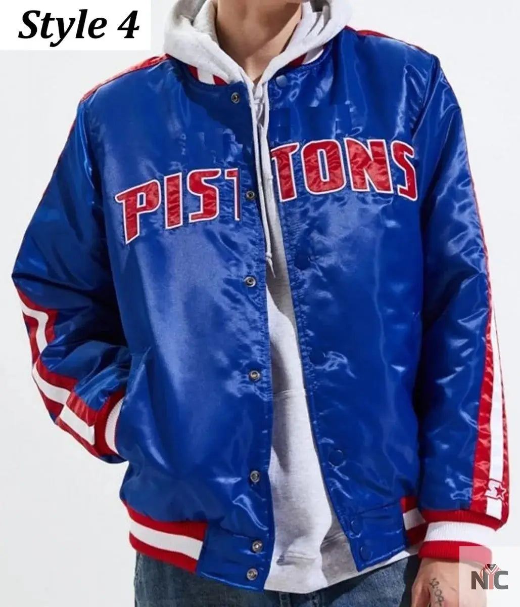 Starter 90’s NBA Detroit Pistons Blue Jacket. NYC Jackets
