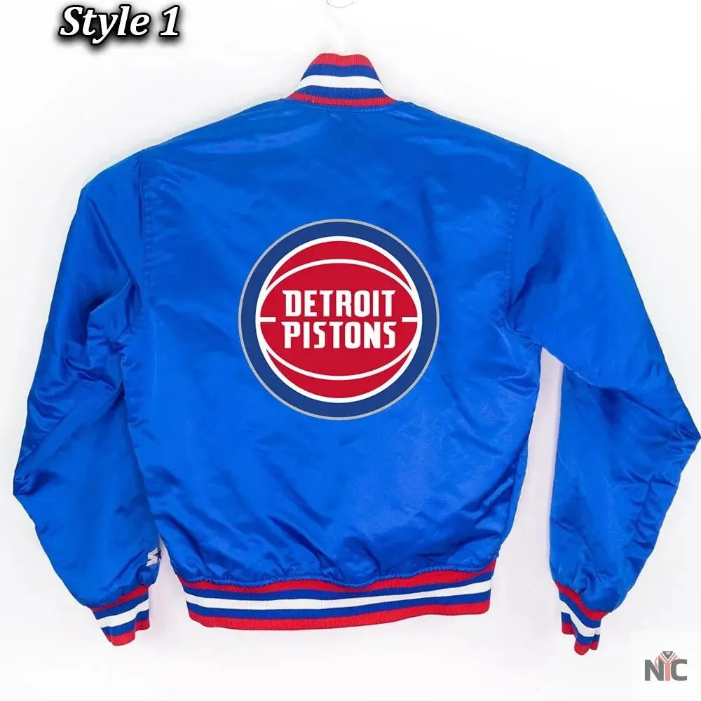 Starter 90’s NBA Detroit Pistons Blue Jacket. NYC Jackets