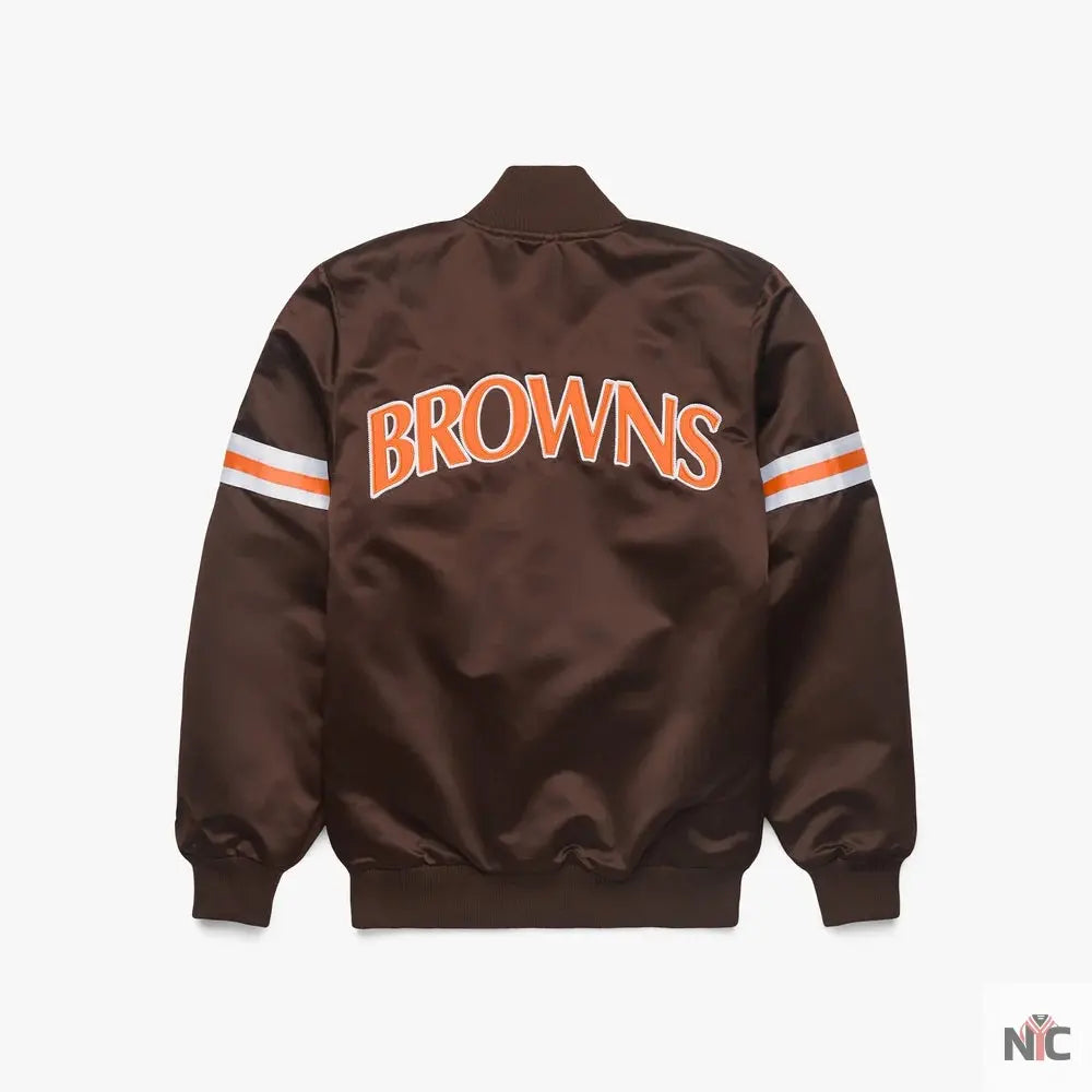 Starter Cleveland Browns Heavyweight Satin Jacket NYC Jackets