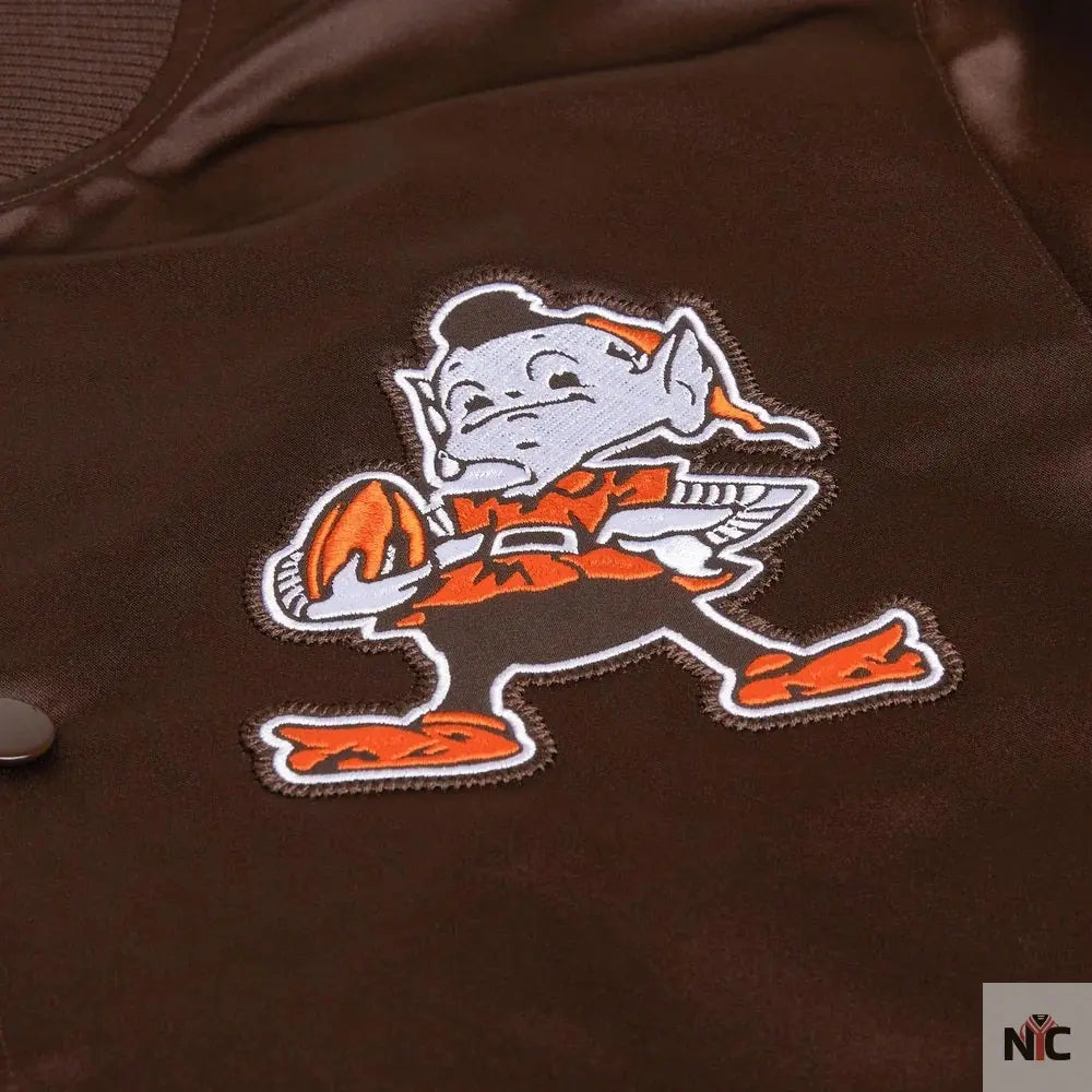 Starter Cleveland Browns Heavyweight Satin Jacket NYC Jackets