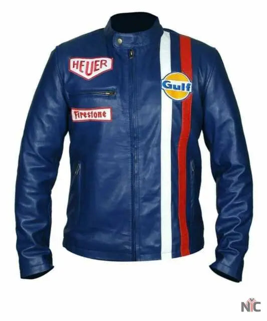 Steve McQueen Le Mans Gulf Racing Blue Jacket NYC Jackets