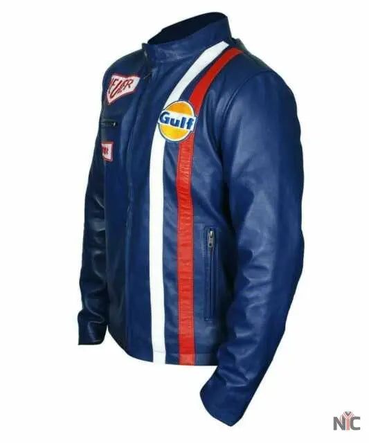 Steve McQueen Le Mans Gulf Racing Blue Jacket NYC Jackets