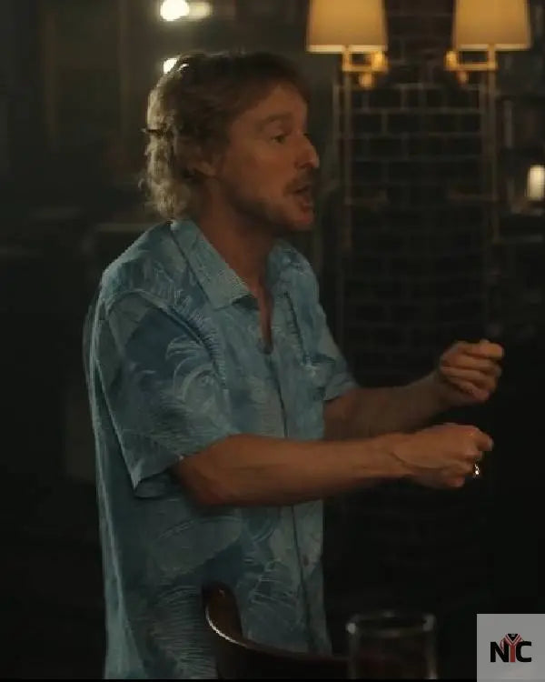 Stick Owen Wilson Blue Hawaiian Shirt NYC Jackets