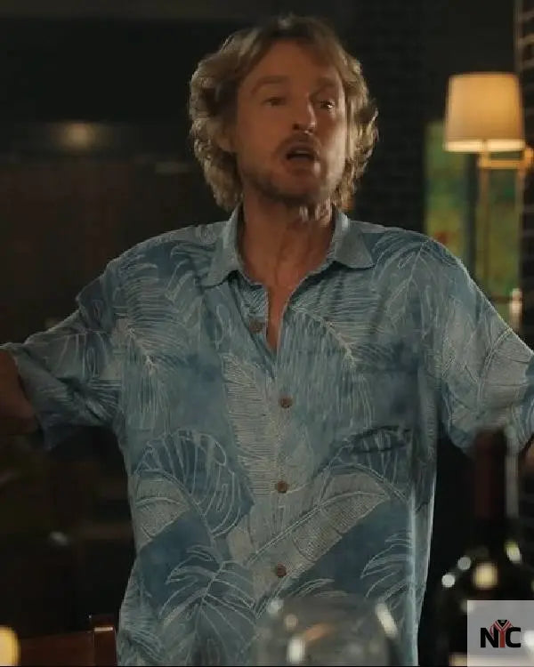 Stick Owen Wilson Blue Hawaiian Shirt NYC Jackets