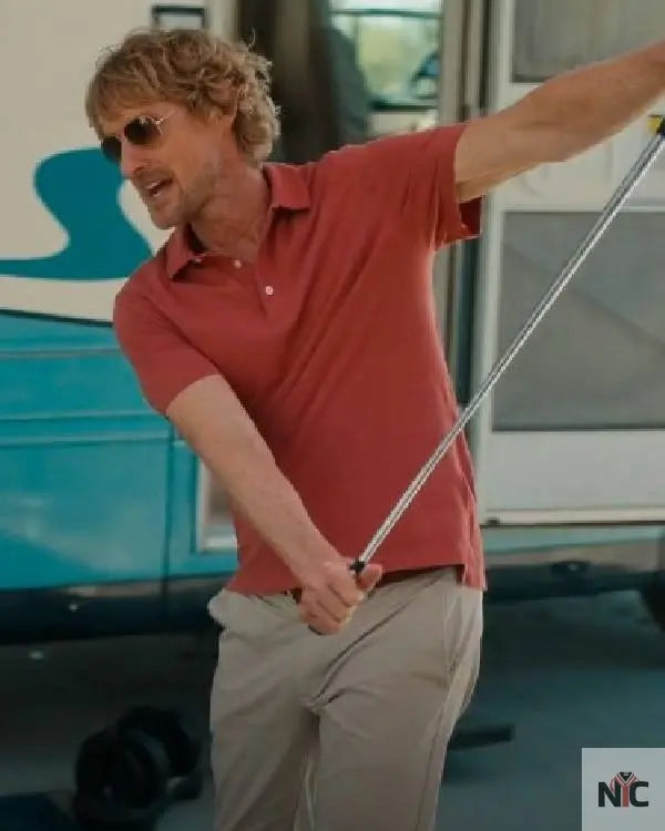 Stick Owen Wilson Red Polo Shirt NYC Jackets