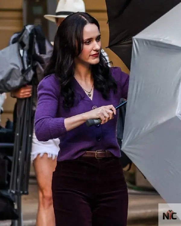 Superman 2025 Rachel Brosnahan Purple Cardigan NYC Jackets
