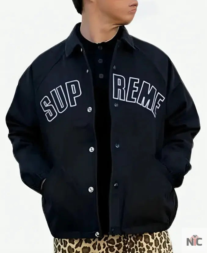 Supreme ARC Denim Coaches Black Jacket - NYC Jackets