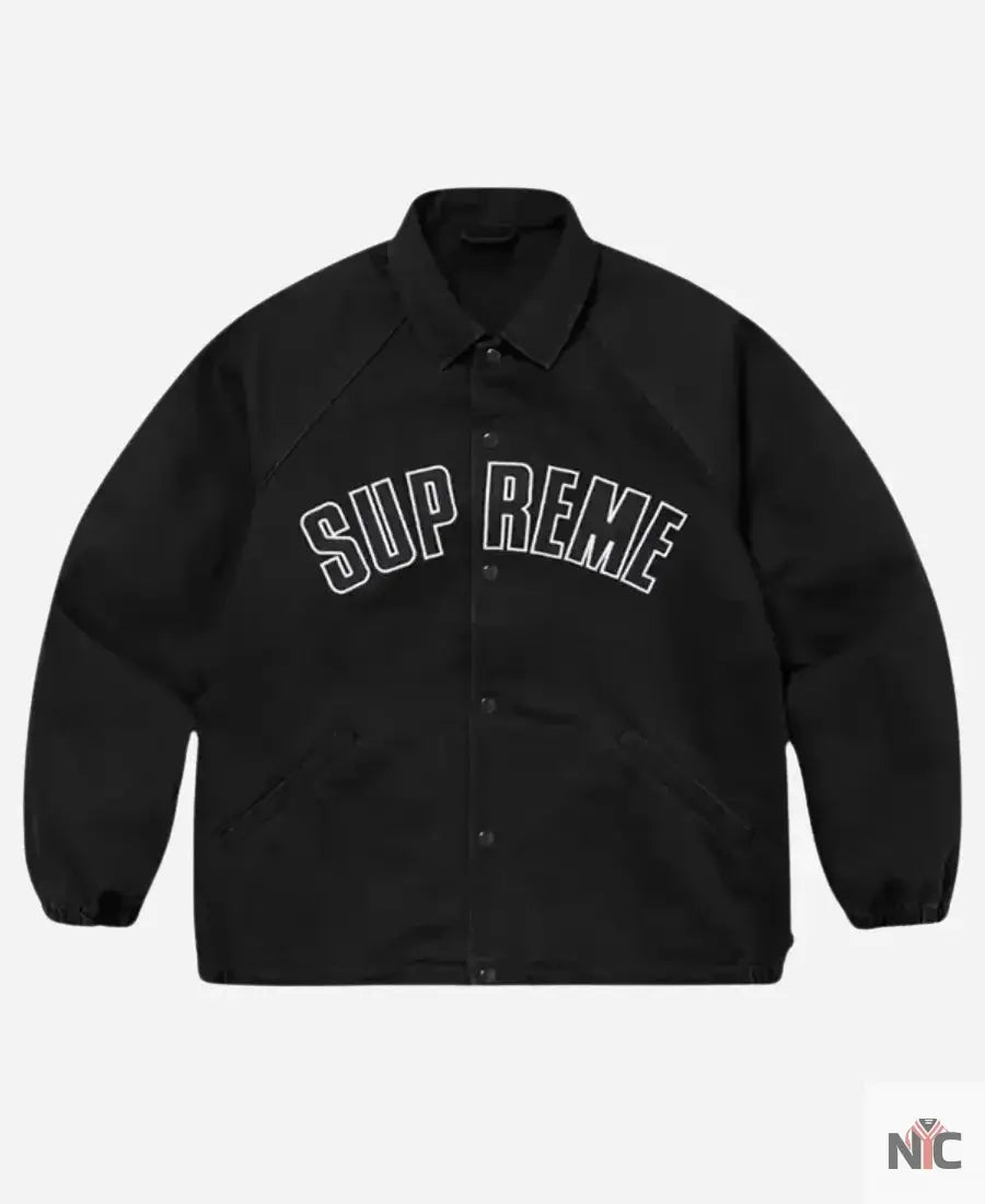 Supreme ARC Denim Coaches Black Jacket - NYC Jackets