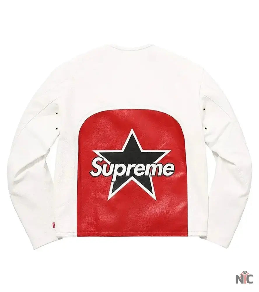 Supreme Vanson White Leather Star Jacket NYC Jackets