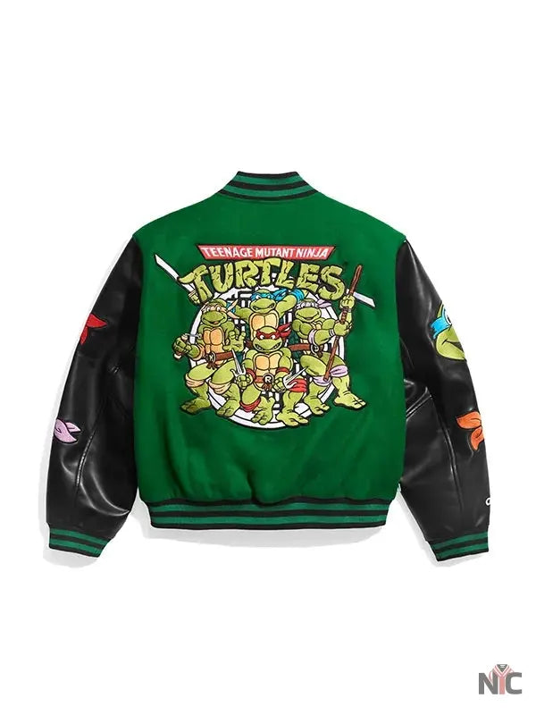 TMNT Green Varsity Bomber Jacket NYC Jackets