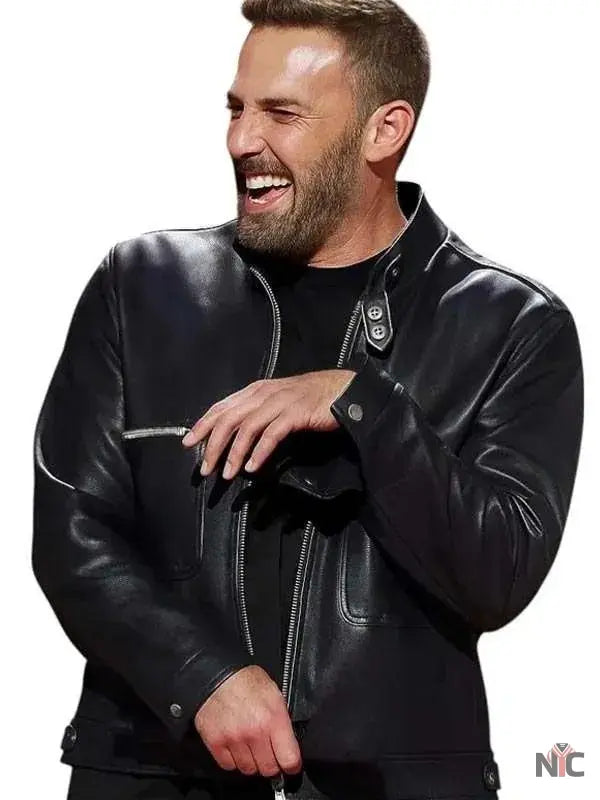 TUDUM 2025 Ben Affleck Black Leather Jacket NYC Jackets