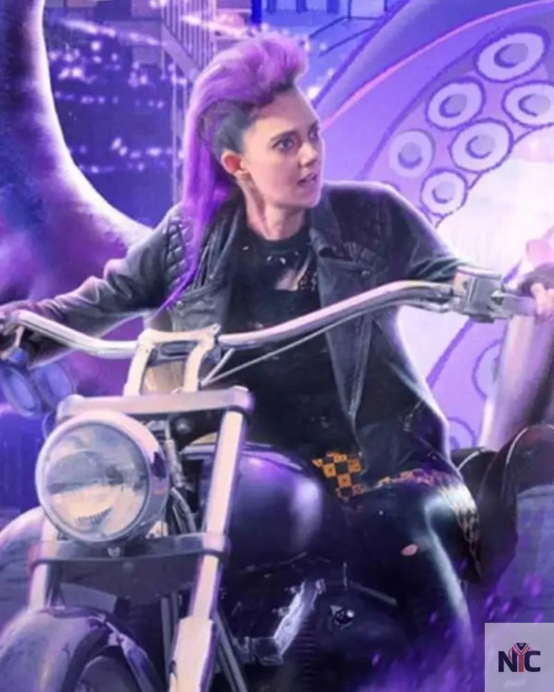 Tanya Reynolds Harold And The Purple Crayon Black Leather Jacket NYC Jackets