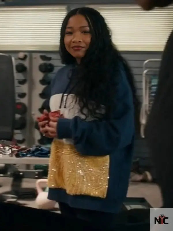 The Equalizer S5 Laya DeLeon Hayes Color Blocked Hoodie NYC Jackets