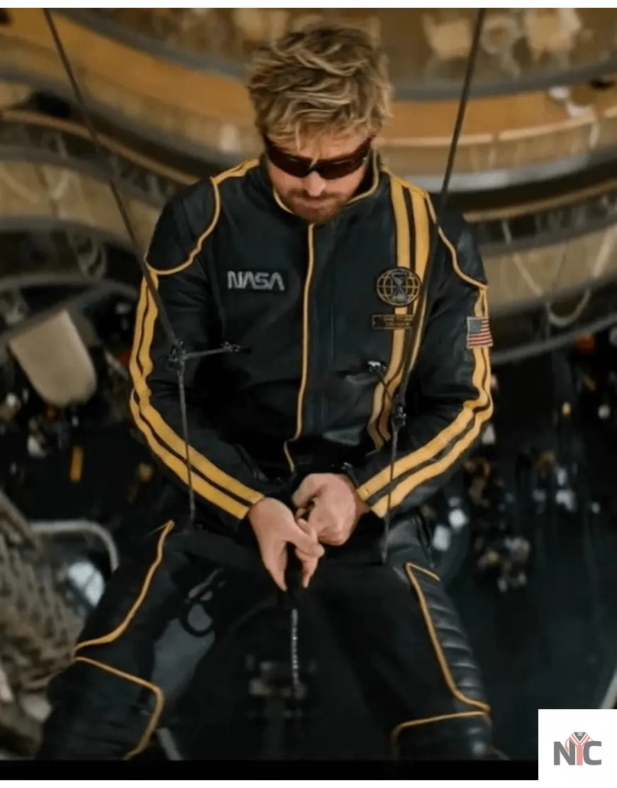 The Fall Guy 2024 Ryan Gosling NASA Leather Tracksuit NYC Jackets