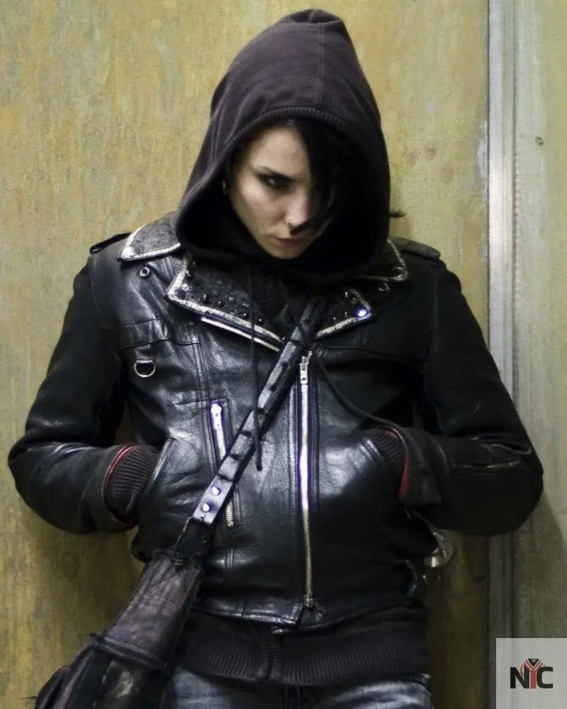 The Girl with the Dragon Tattoo Lisbeth Salander Leather Jacket NYC Jackets