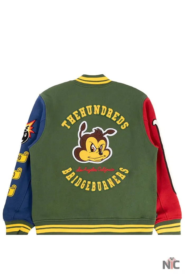 The Hundreds Bridge Burners Forest Green Letterman Jacket NYC Jackets