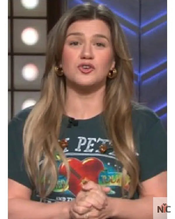 The Kelly Clarkson Show Kelly Clarkson Heart Printed T-Shirt NYC Jackets