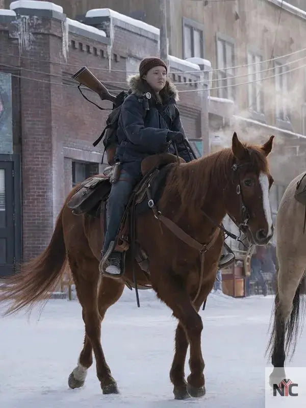 The Last Of Us S02 Ellie Williams Fur Hooded Jacket NYC Jackets