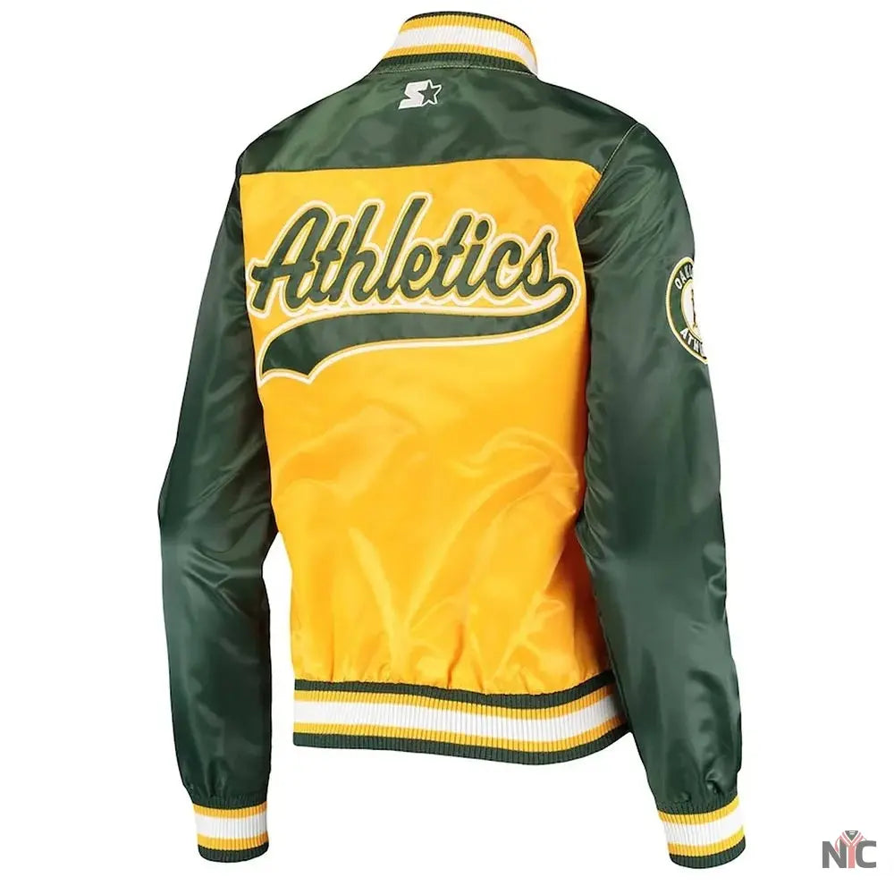 The Legend Oakland Athletics Satin Jacket NYC Jackets