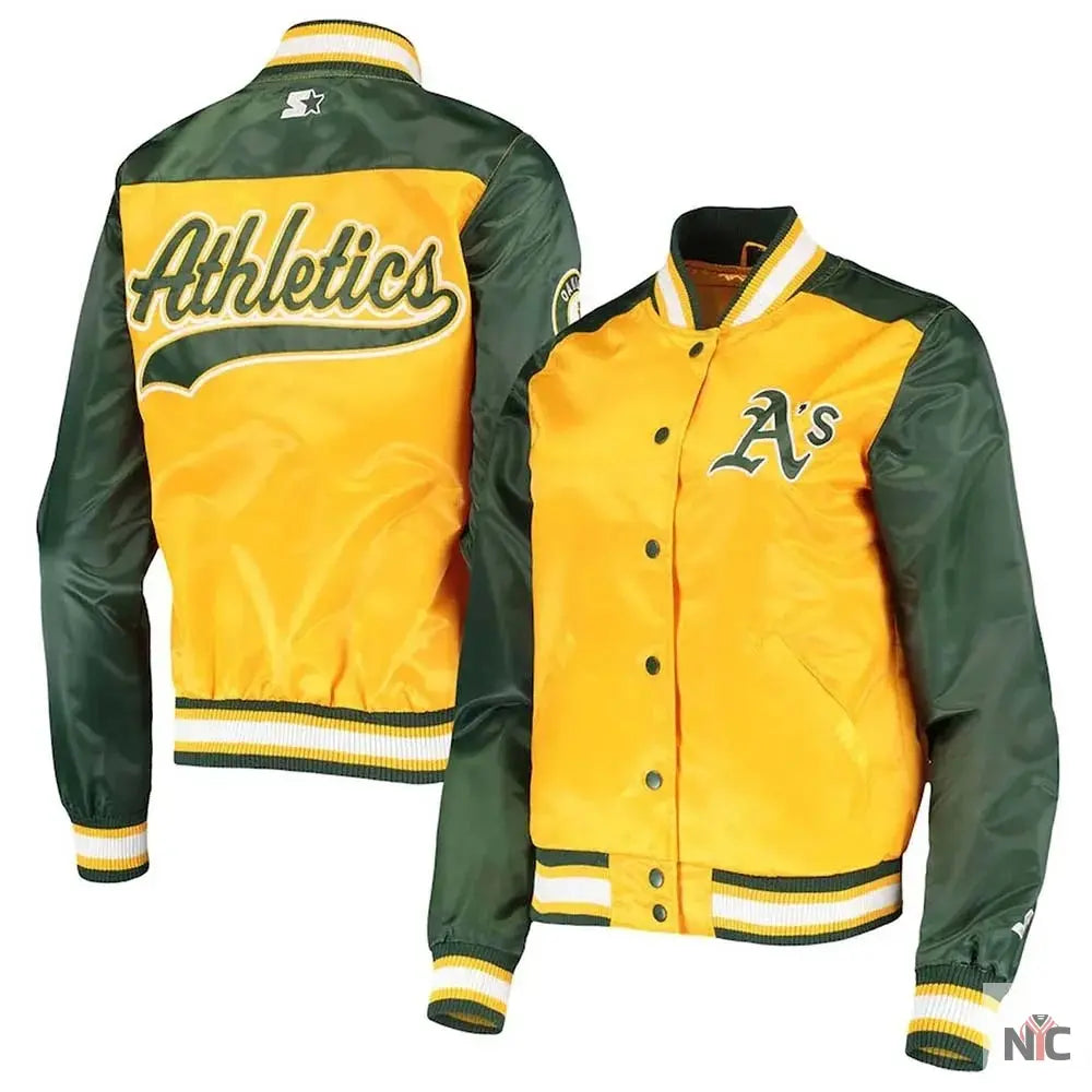 The Legend Oakland Athletics Satin Jacket NYC Jackets