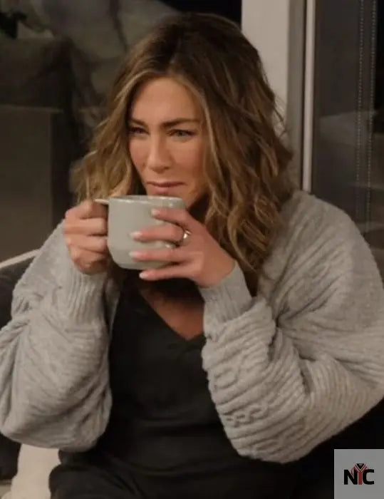 The Morning Show Jennifer Aniston Shrug Sweater NYC Jackets