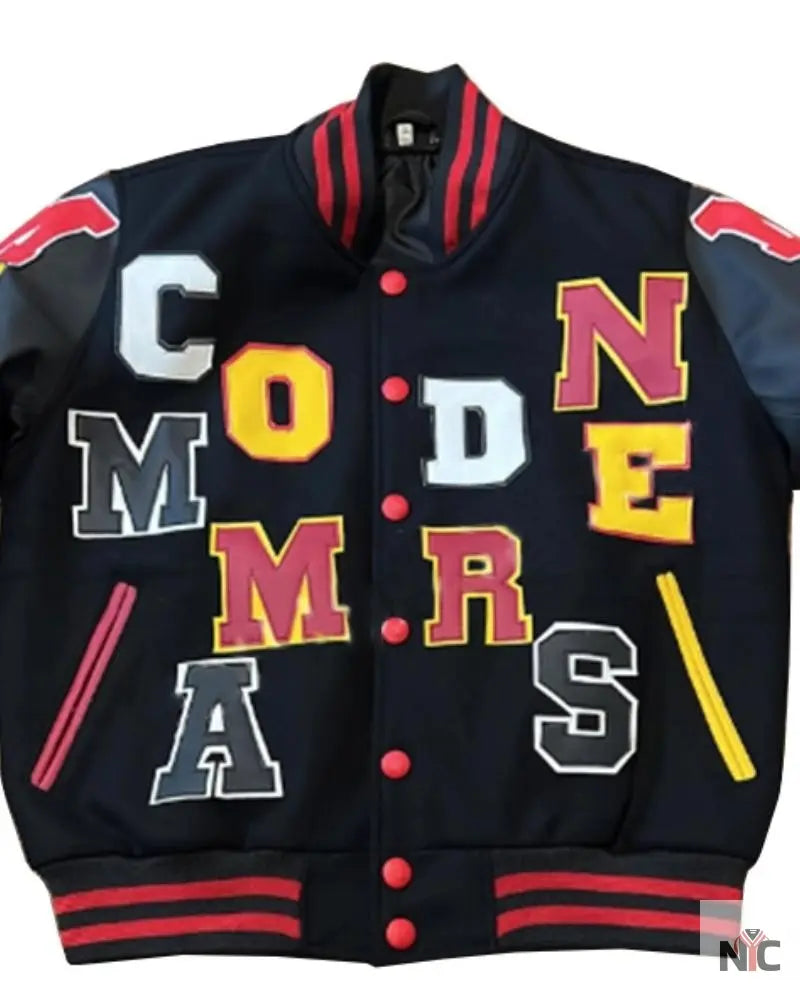 The Museum Black Washington Commanders Wool & Leather Full Snap Varsity Jacket NYC Jackets